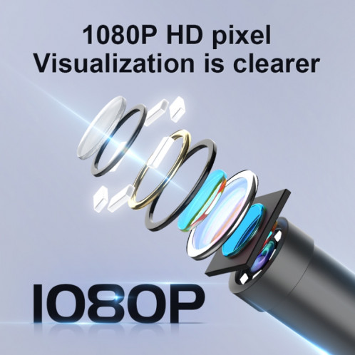 Endoscope de pipeline industriel à lentille unique P005 de 8 mm avec écran HD de 4,3 pouces, spécification : tube de 5 m SH40031427-09